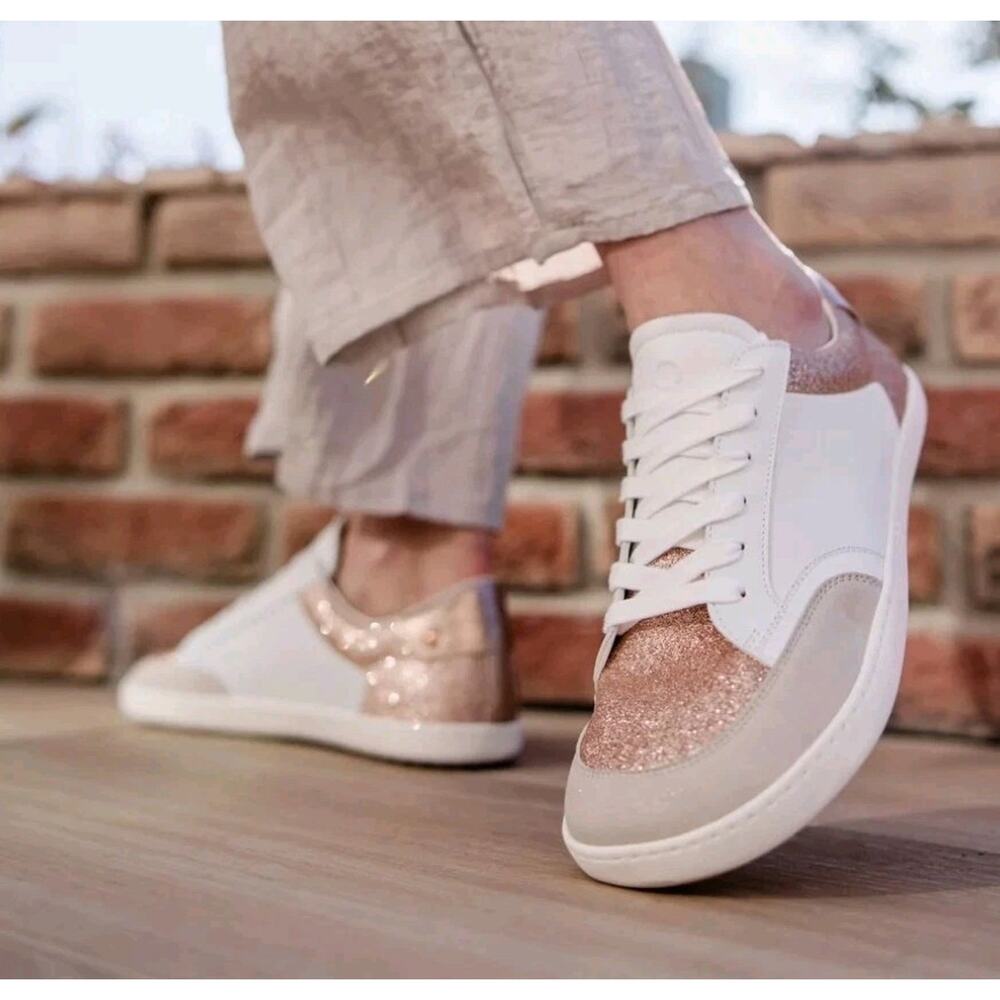 Shapen Charm Barefoot Women's Sz 7.5 Sneakers Rose Gold Comfort Wide Toe Room